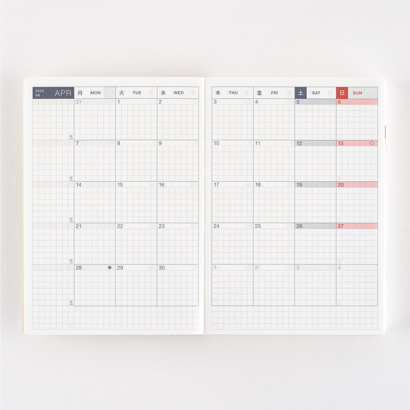 Hobonichi Techo 2025 Original Planner - English Version A6 Size with January & Monday Start | Perfect for Daily Journaling, Work Scheduling & Personal Organization