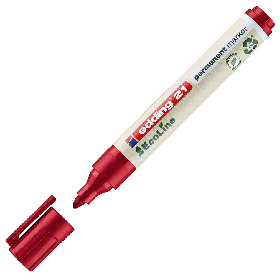 edding EcoLine 21 Permanent Markers - 12 Pack, Non-Toxic, Quick-Drying Ink for Office, School & Home Use - Ideal for Labeling, Crafting & Organizing