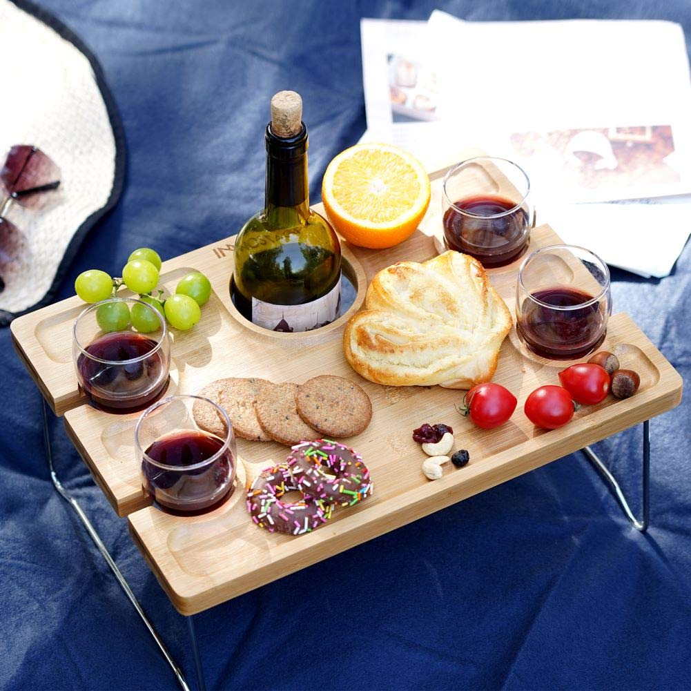 Premium Wicker Picnic Basket for 2 - Complete Outdoor Picnic Set with Willow Hamper, Perfect for Camping, Beach & Romantic Dates - Ideal Anniversary Gift & Party Essentials