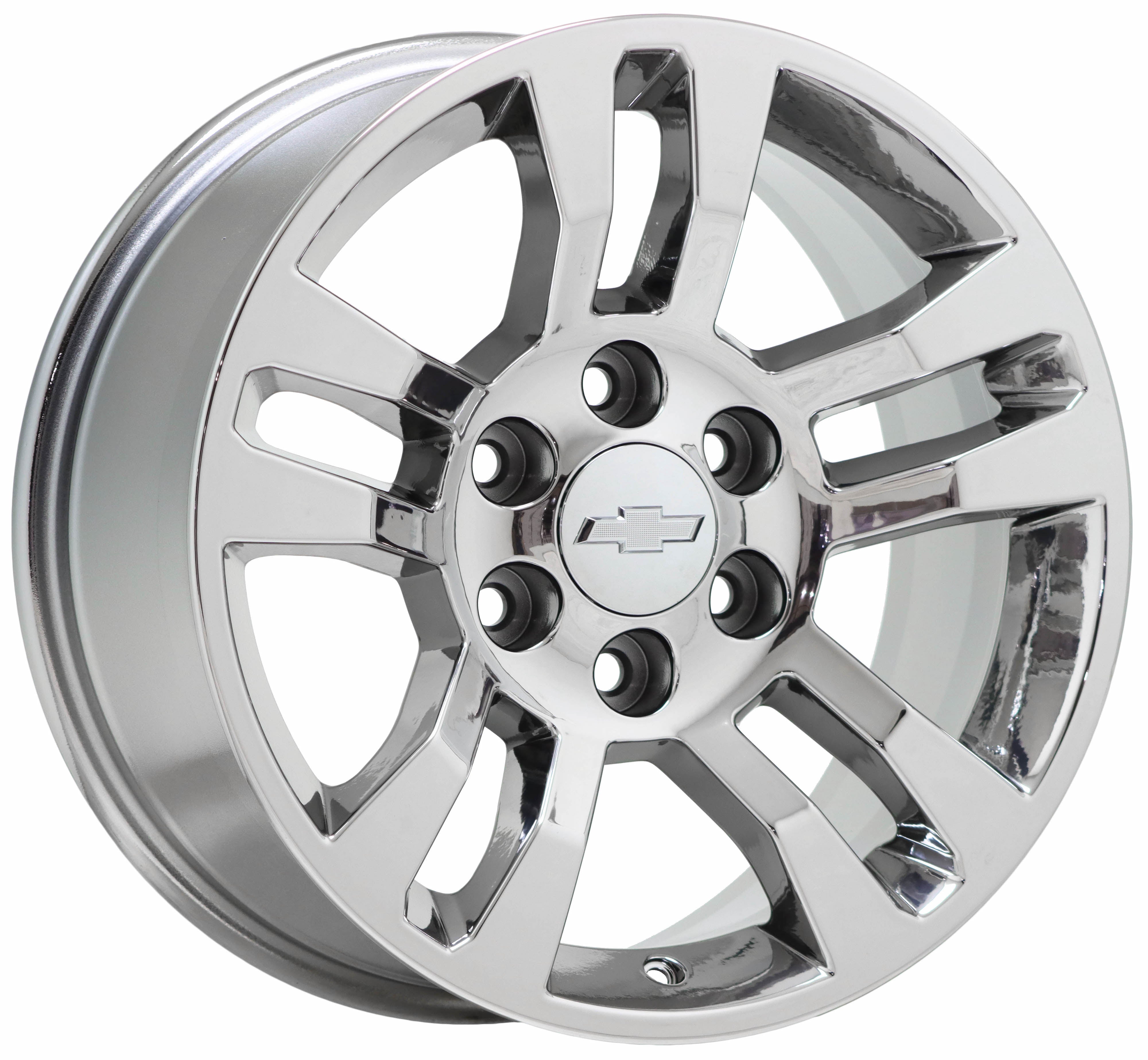**2018 Chevy Silverado 1500 Tahoe Suburban OEM 5646 Bright Chrome Wheels & Rims - Direct Exchange Fit - Perfect for Off-Roading & Luxury Upgrades**