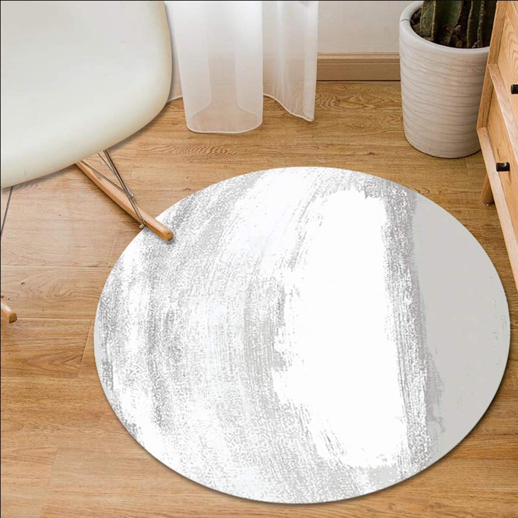 MOXIC Modern Abstract Round Area Rug 5.2' x 5.2' - Soft Non-Slip Washable Carpet for Living Room, Bedroom, Nursery & Bathroom - Kids Play Mat & Crawling Rug - Nordic Style Home Decor for Cozy Spaces