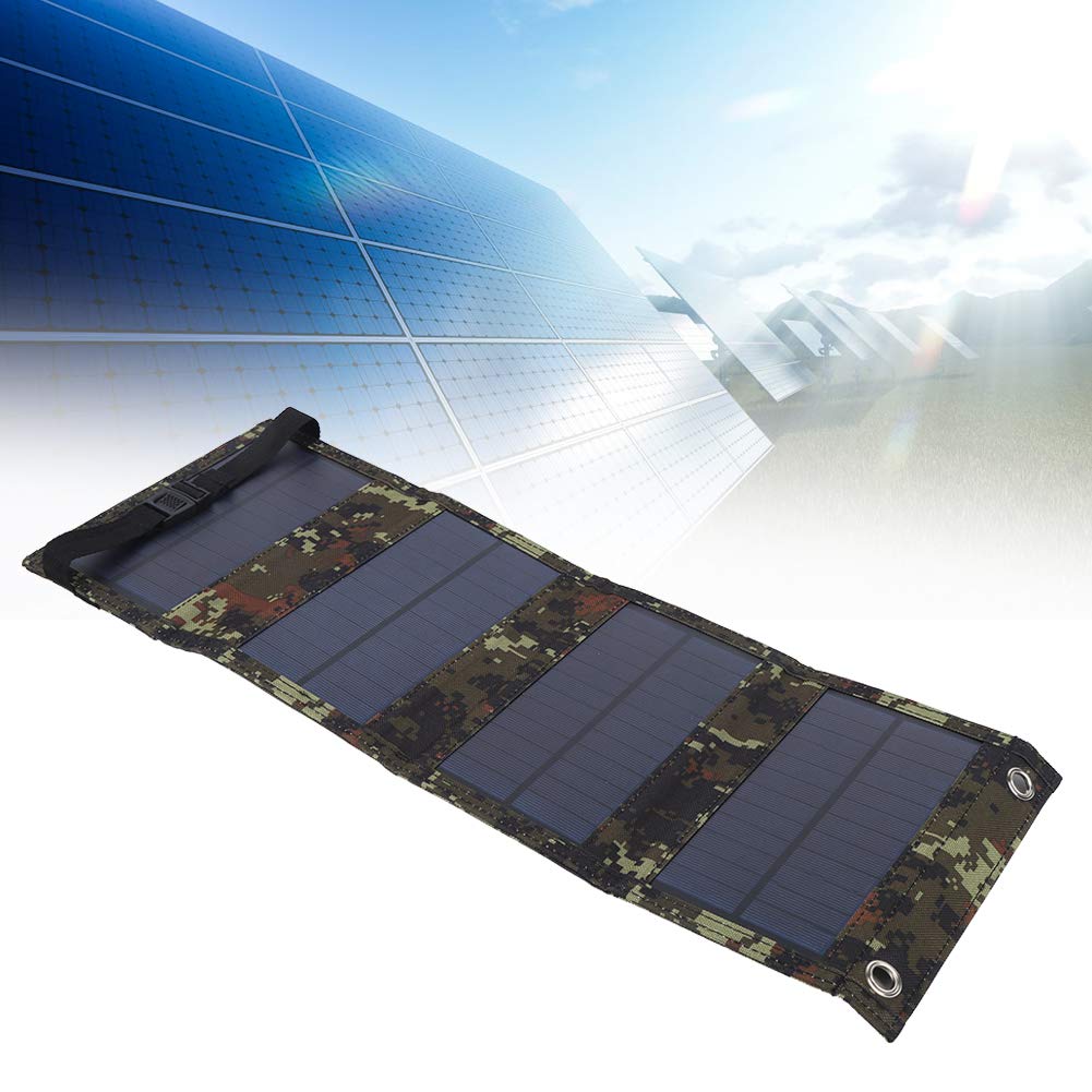 EXCLUZO 10W Waterproof Solar Charger for Camping & Outdoor - Portable Solar Panel with 5.5V Output for Power Banks - Perfect for Hiking, Backpacking & Emergency Power Supply