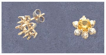 Sterling Silver or 14K Gold 5mm Round Cluster Earrings Set (2 Pieces) - Handmade in USA - Elegant Jewelry for Women, Perfect Gift for Birthday, Anniversary & Special Occasions