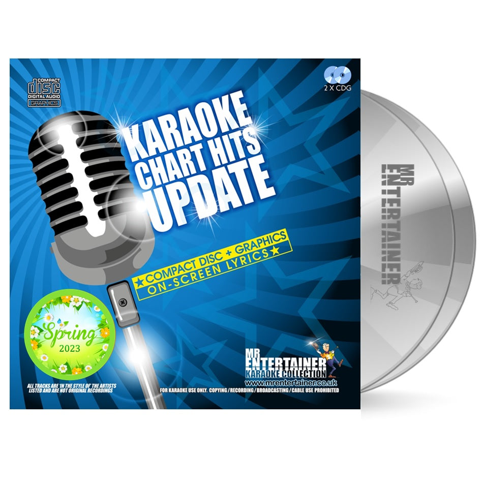 Mr Entertainer Karaoke Chart Hits Spring 2023 - Latest Popular Songs for Home Parties & Entertainment