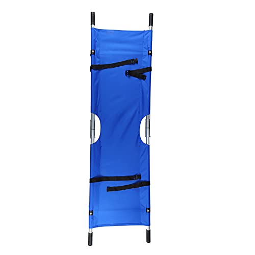 Portable Folding Stretcher - Emergency Medical Stretcher Bed for Hospital, Home & Outdoor Use - Compact First Aid Stretcher with Carry Bag (Blue) | Ideal for Emergency Rescue, Camping & Disaster Preparedness