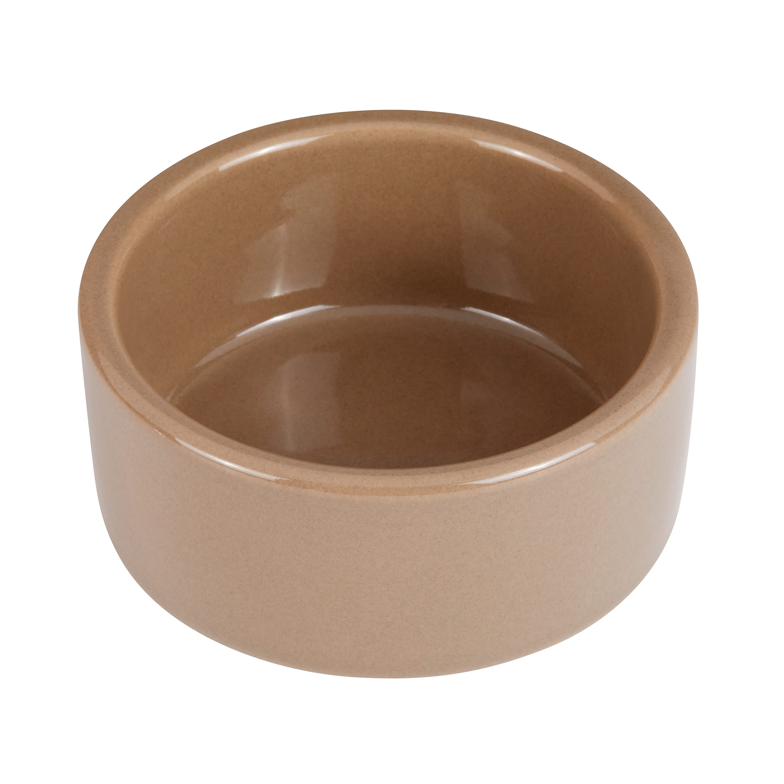 Kaytee Stoneware Ceramic Hamster Food Bowl - 3-Inch Small Pet Dish for Hamsters, Gerbils & Mice - Durable & Chew-Proof Brown Feeding Bowl - Perfect for Cage, Habitat or Travel Use