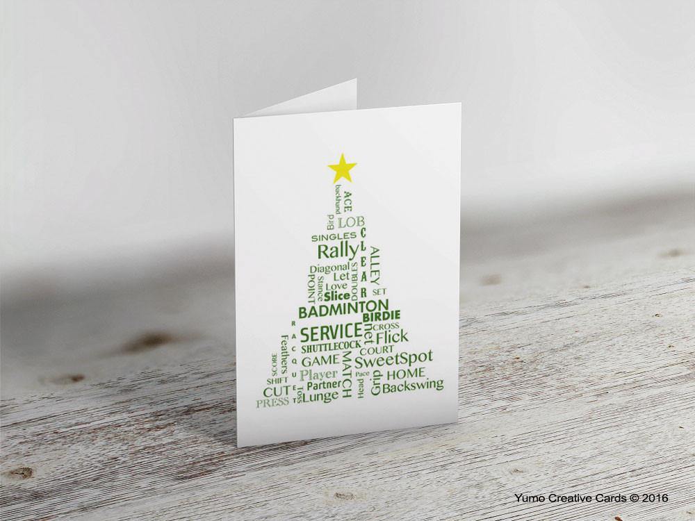 Badminton Themed Christmas Greeting Cards - Festive Holiday Cards for Sports Lovers - Perfect for Badminton Players, Coaches & Fans