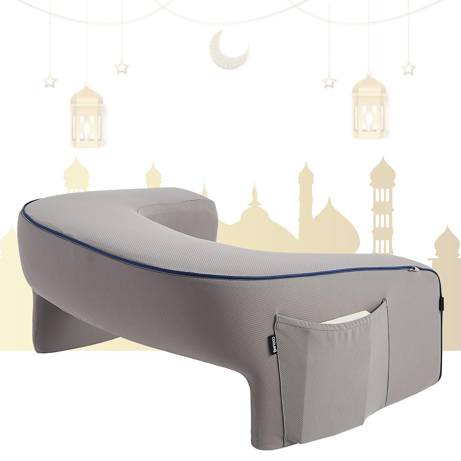 Portable Lap Desk with Pillow - Ergonomic Laptop Stand for Bed, Gaming & Reading - Adjustable Work Pillow with Armrests for Comfortable Use in Bed, Sofa or Office