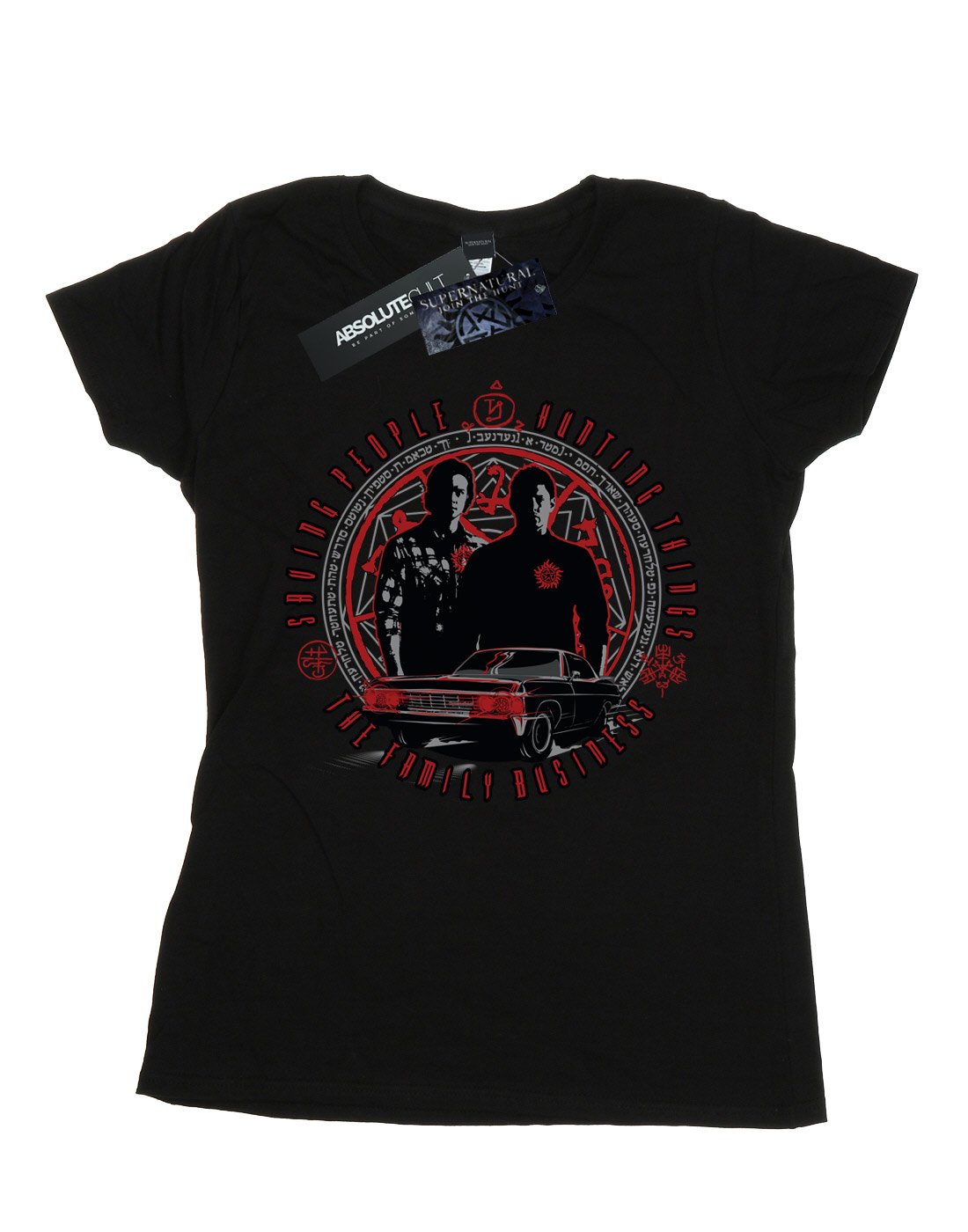 Supernatural TV Show Women's Family Business Graphic T-Shirt - XX-Large Black - Casual Fan Merchandise for Everyday Wear