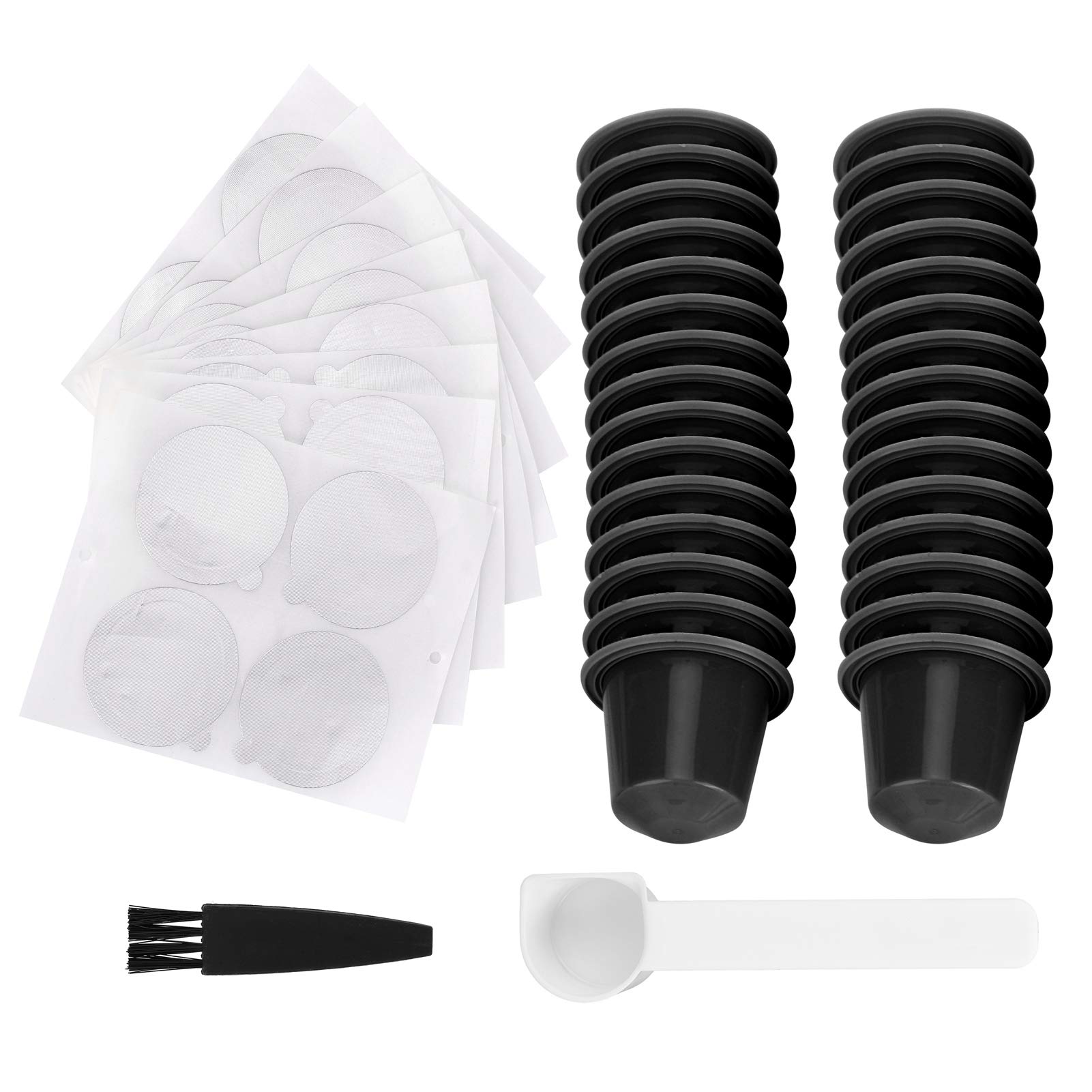 Premium Coffee Pod Filter Cup - Reusable Coffee Capsule for Keurig & Nespresso Machines | Eco-Friendly & Durable for Home, Kitchen, Office & Coffee Shop Use (Black) | Perfect for Morning Brews, Afternoon Pick-Me-Ups & Entertaining Guests
