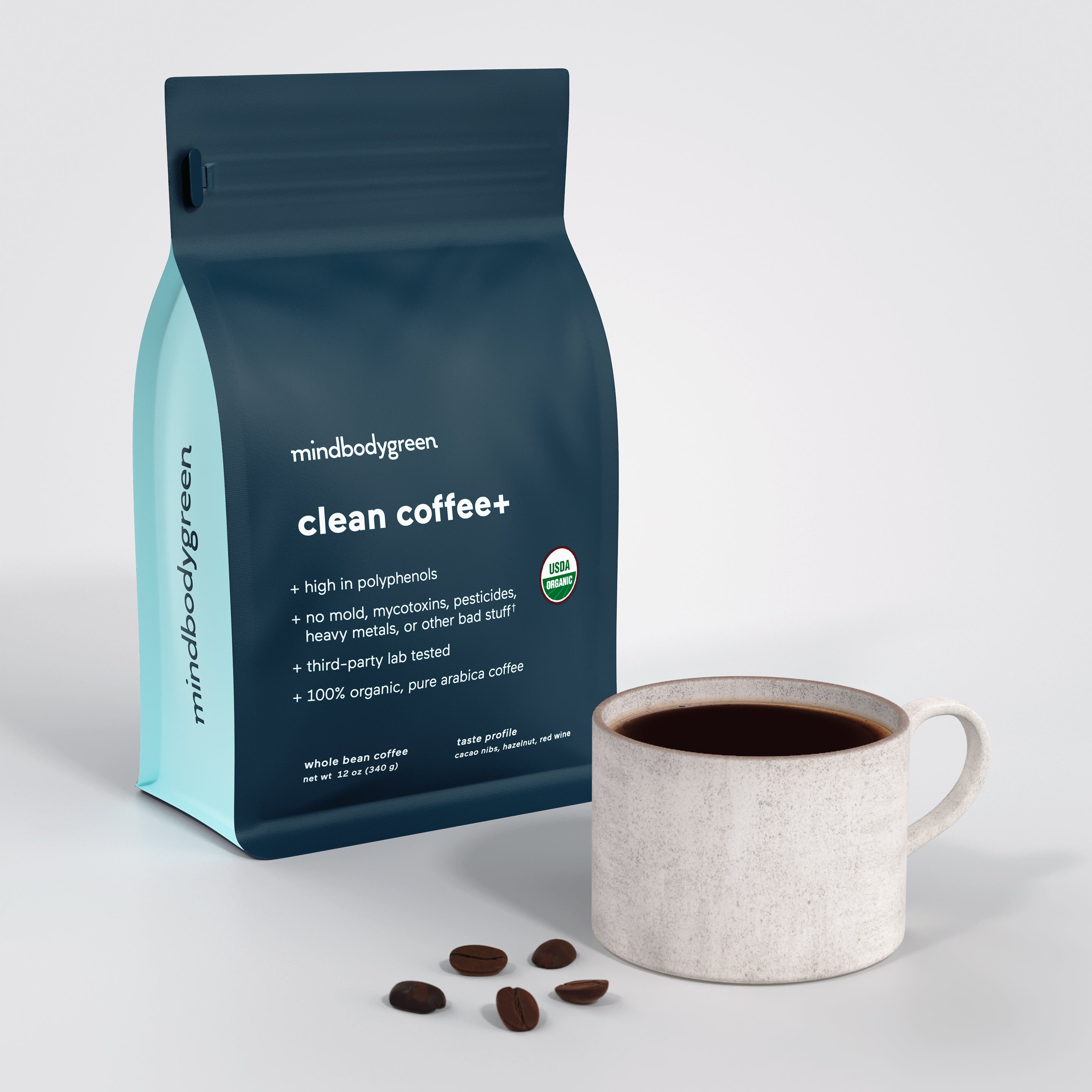 Organic Clean Coffee Subscription - Premium Coffee Beans (3 Bags/Month) for Home Brewing & Office Use