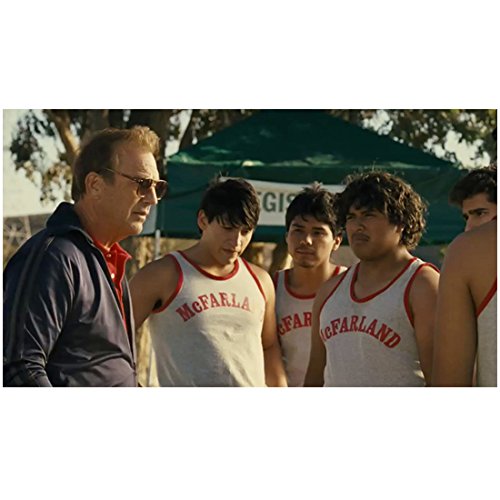 McFarland USA 8x10 Photo - Kevin Costner Talking to Boys Next to Green Canopy - Premium Movie Memorabilia for Home Decor, Office Display & Film Collector Gifts