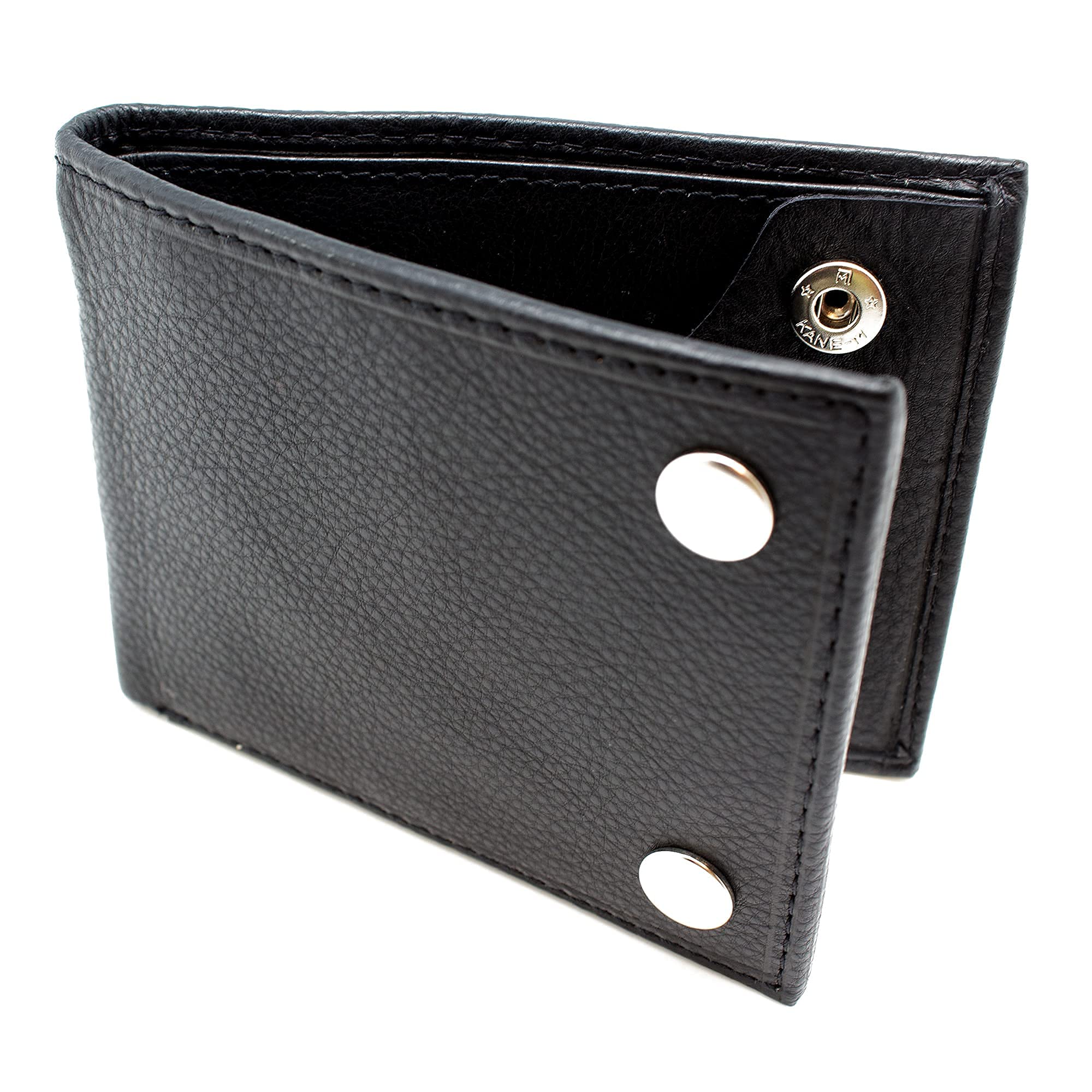 RFID Blocking Leather Bifold Wallet for Men - Slim Black Genuine Leather Wallet with Money Clip | Secure Credit Card Holder for Travel, Business & Everyday Use (Fits 18