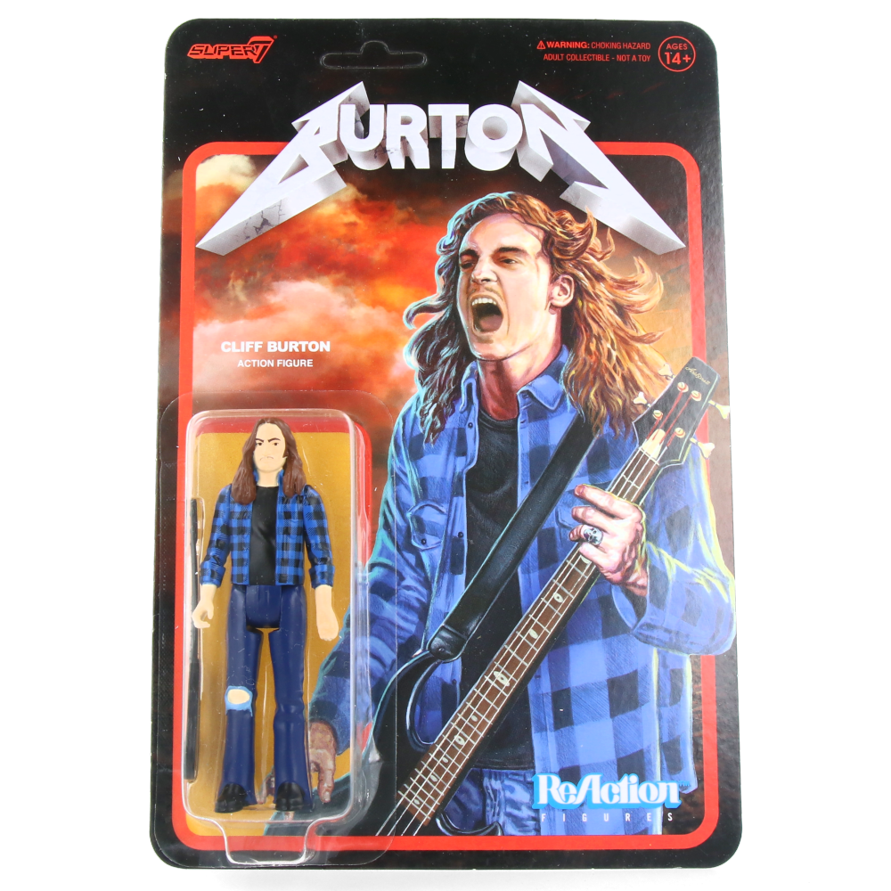 Cliff Burton Flannel Shirt Action Figure - Officially Licensed Metallica Bassist Collectible Toy for Fans & Music Memorabilia Enthusiasts - Perfect for Display, Gifts, and Rock Music Decor