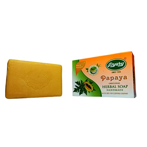 Pyary Papaya Herbal Face Whitening Soap - 75g | Natural Skin Brightening & Glow Enhancement | Perfect for Daily Skincare & Acne Treatment