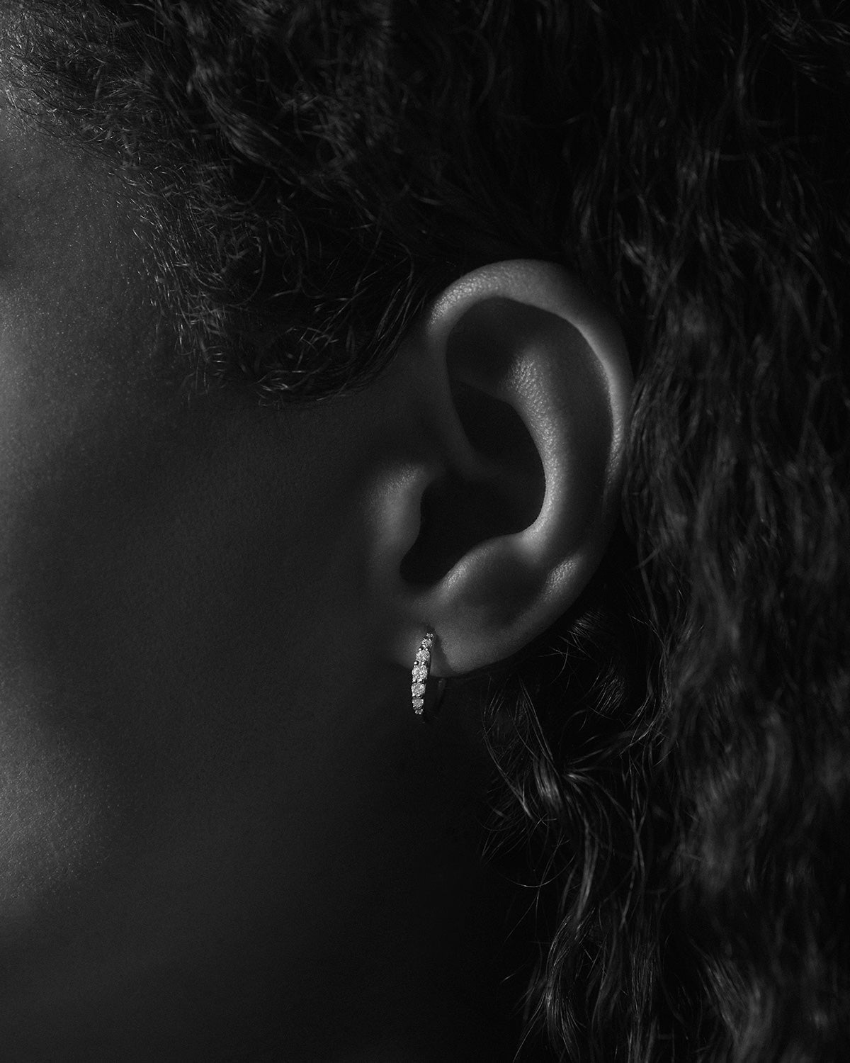 GRID Diamond and Gold Estella Mini Hoop Earrings - Elegant Dainty Jewelry for Women, Perfect for Everyday Wear, Parties & Special Occasions