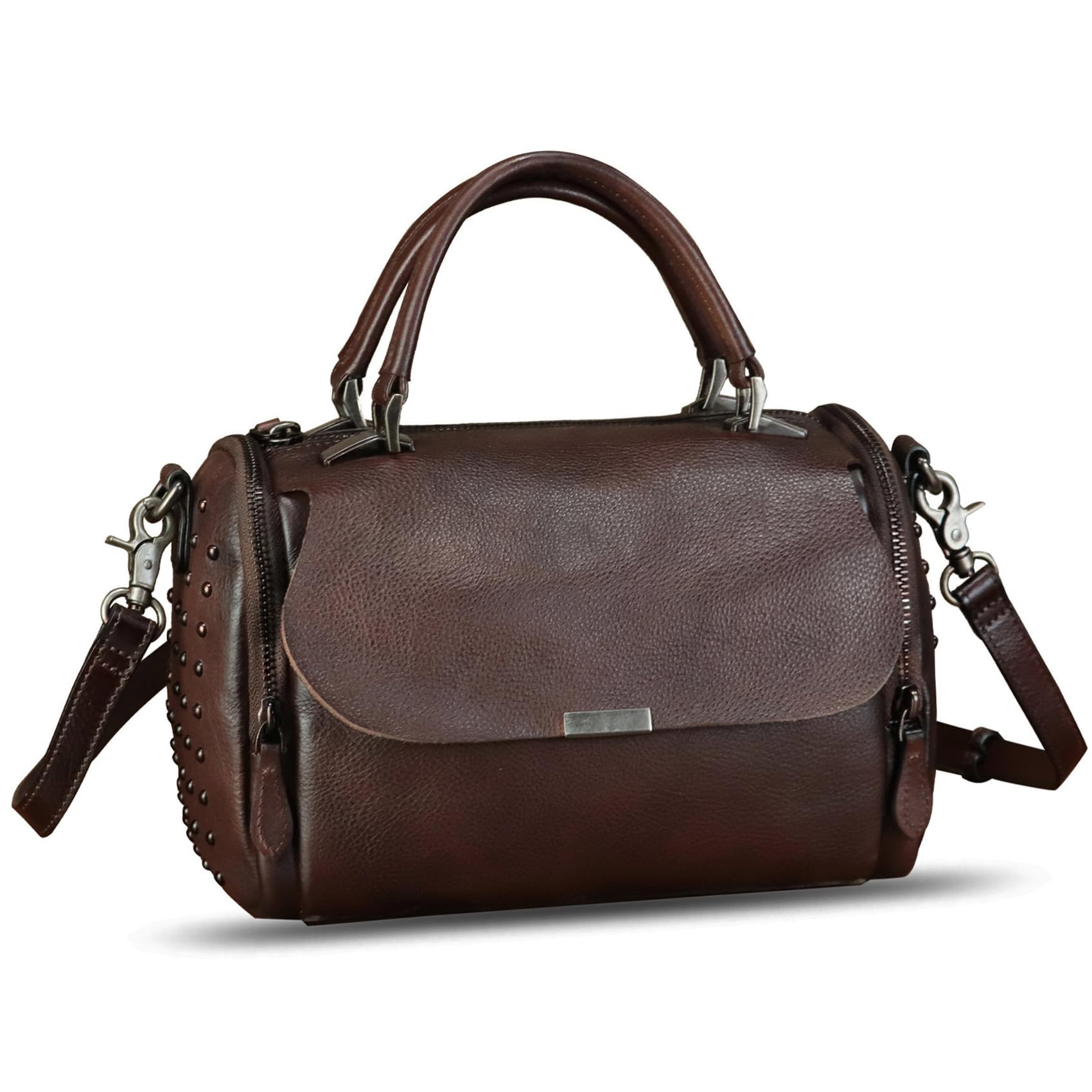 Premium Genuine Leather Satchel Handbag for Women - Top Handle & Adjustable Shoulder Strap - Stylish Crossbody Purse - Handmade Designer Tote - Perfect for Work, Travel & Everyday Use