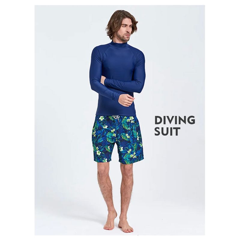 Men's Long Sleeve Rash Guard Swim Shirt - UPF 50+ Sun Protection for Swimming, Surfing & Water Sports | Quick Dry & Comfortable Fit