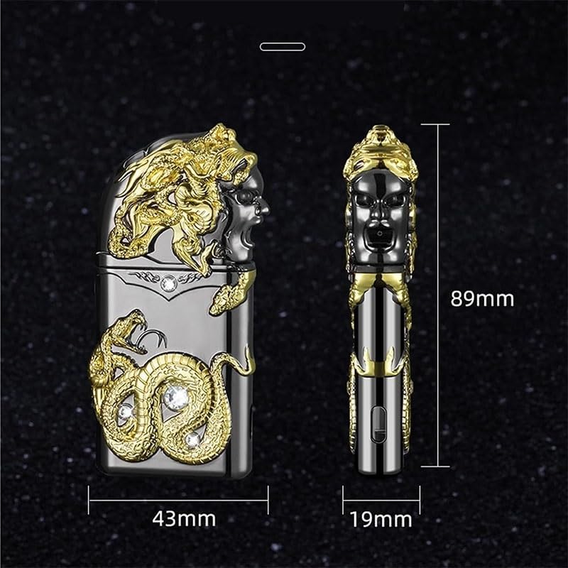 Dual Flame Butane Lighter - Windproof Torch for Cigarettes Indoor & Outdoor Use
