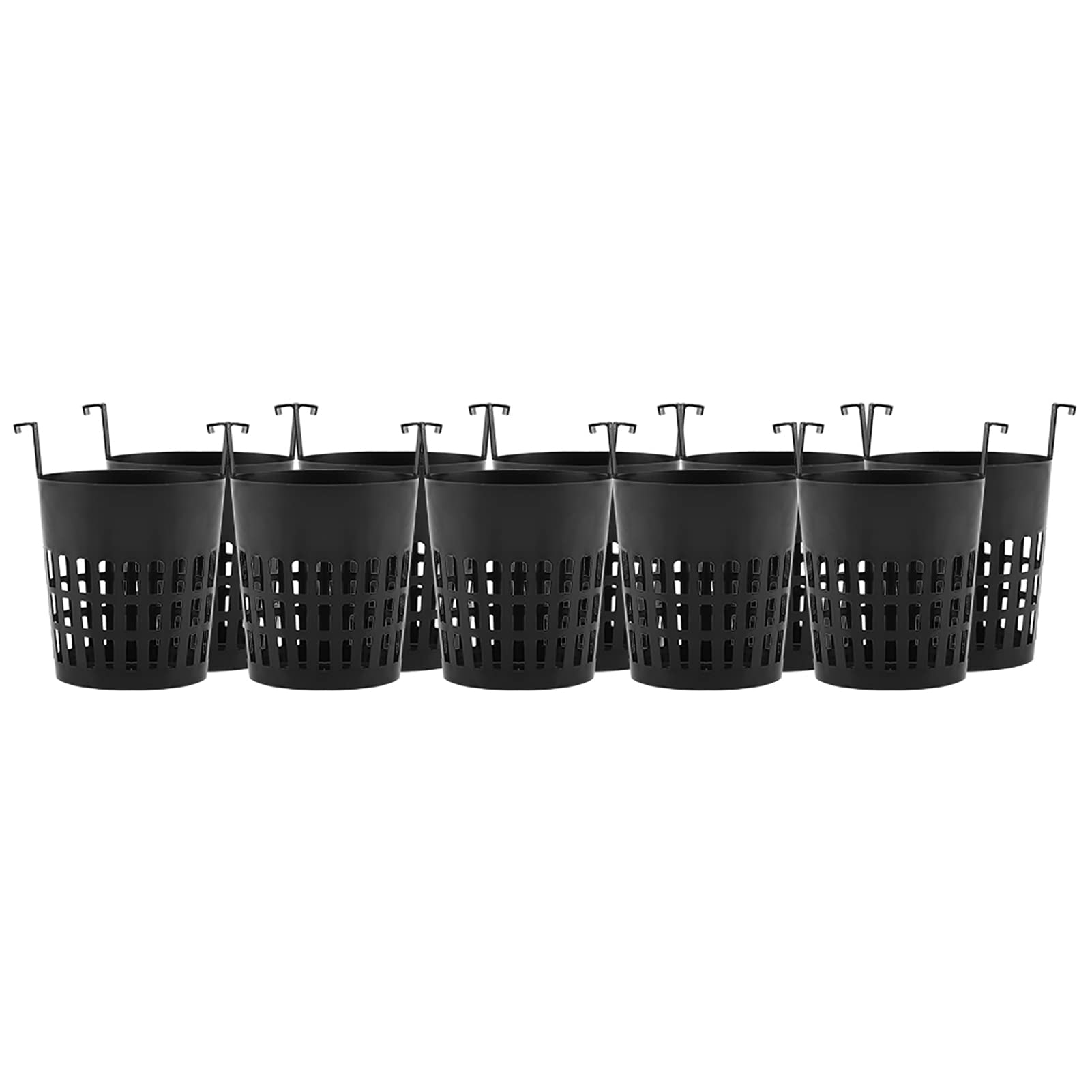 10 Pack Heavy Duty Round Hanging Plant Baskets with Hooks - Breathable Mesh Net Pots for Orchids, Hydroponics, Aquaponics & Aquaculture - Perfect for Indoor/Outdoor Gardening, Vertical Gardens & Home Decor