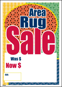 100-Pack Sale Tags for Area Rugs - Retail Pricing Labels for Clearance Events, Store Displays & Seasonal Promotions