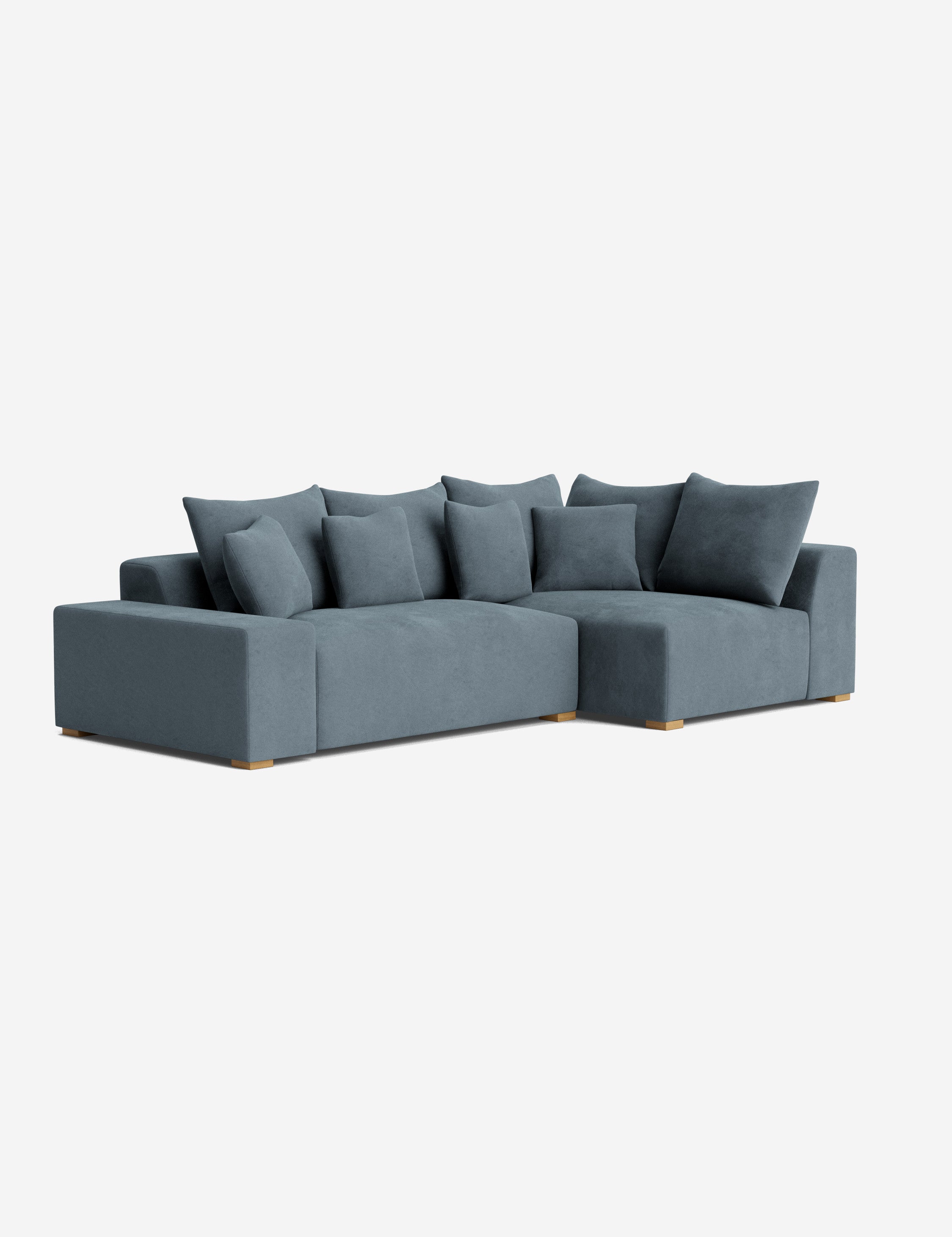 Modern Clayton Sectional Sofa with Reversible Chaise - Comfortable L-Shaped Couch for Living Room, Family Room & Home Theater - Soft Fabric Upholstery & Sturdy Wood Frame