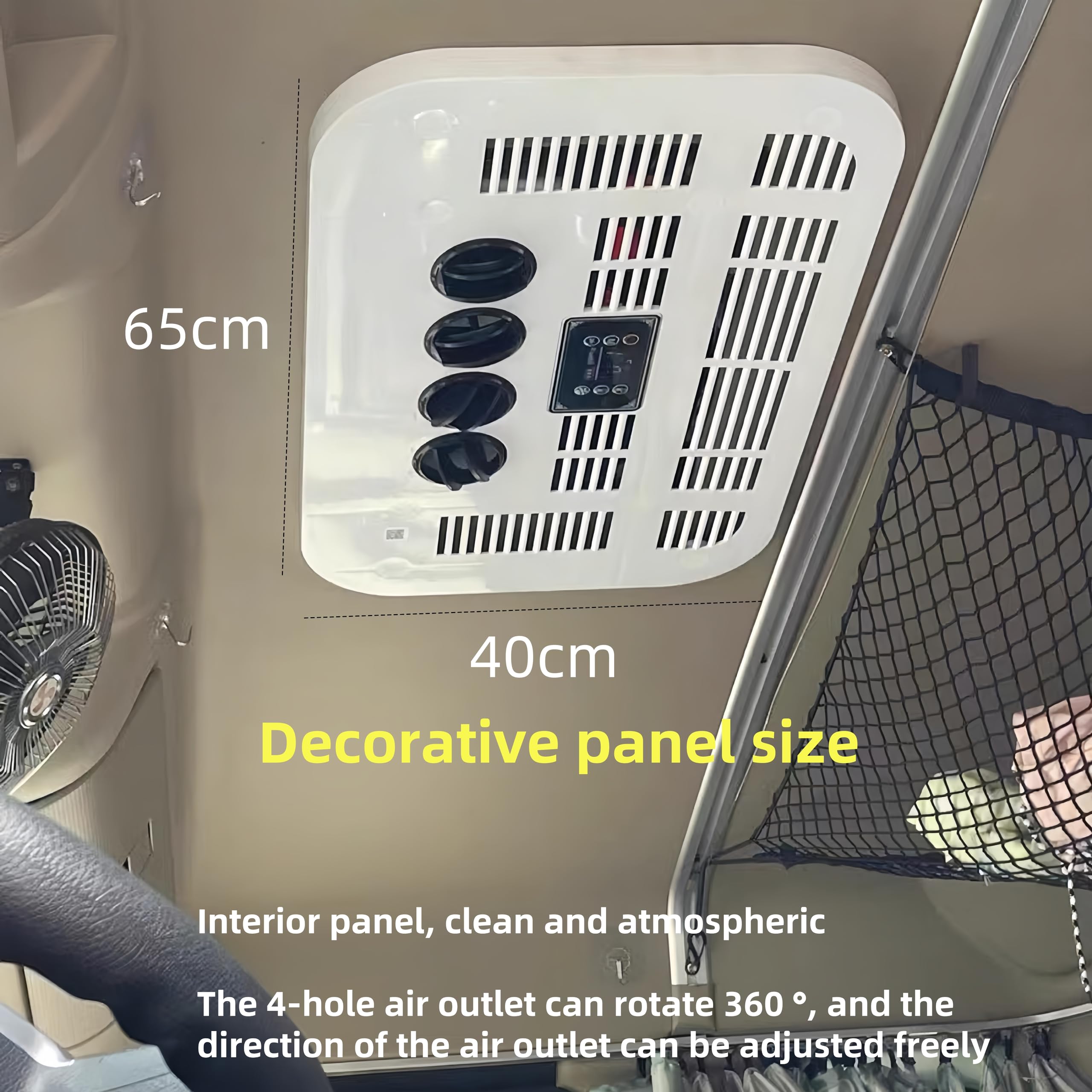 12V DC Air Conditioner for Trucks & RVs - Compact Roof Mount AC Unit for Trailers, Campers, Vans & Semi-Trailers | Portable Cooling Solution for Road Trips & Off-Grid Living
