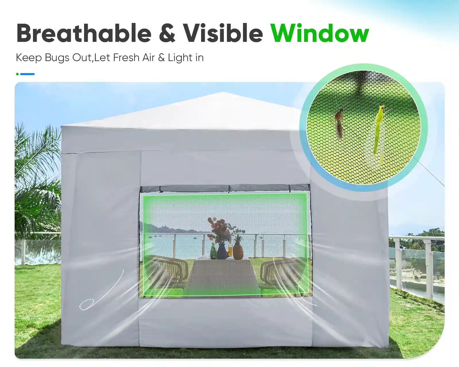 8' x 8' Pop Up Privacy Canopy Tent with Removable Side Walls - Perfect for Outdoor Events, Beach Parties, and Backyard Gatherings
