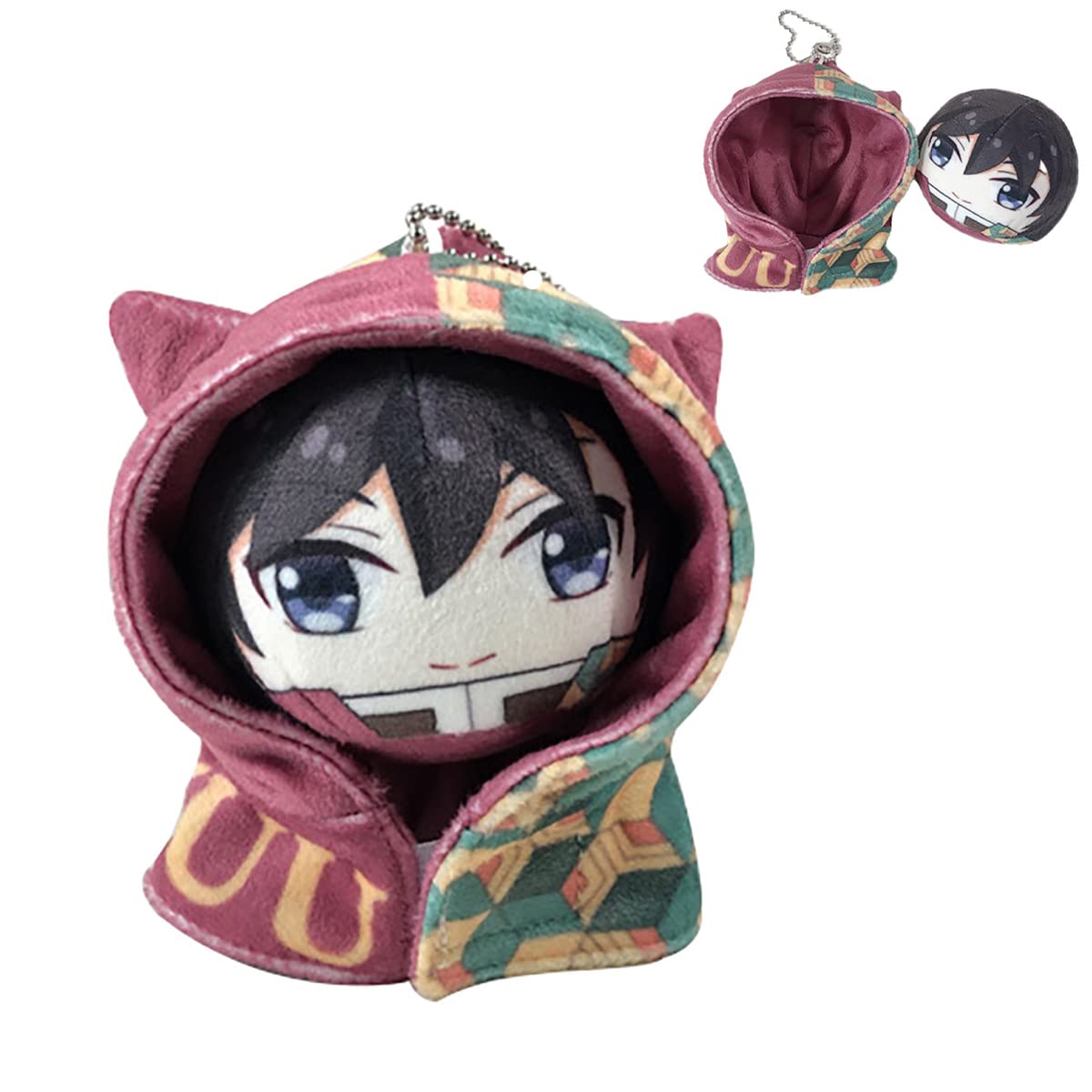 Demon Slayer Anime Plush Keychain - Tomioka Giyuu Cosplay Pendant, Soft Stuffed Animal Toy Doll for Fans, Perfect Birthday & Easter Gift for Anime Lovers | Great for Backpacks, Keychains, Cosplay Accessories & Collectibles