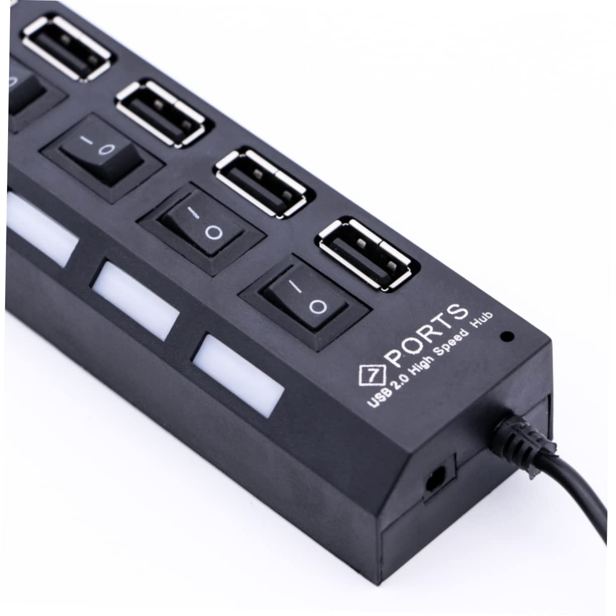 Homoyoyo 7-Port USB Hub Splitter - Slim & Portable USB 3.0 Data Hub Adapter for Laptop, PC, Mac - 3-Pack Multi-Port USB Expander for Charging, Data Transfer, Keyboard, Mouse & External Devices (Home/Office/Travel Use)