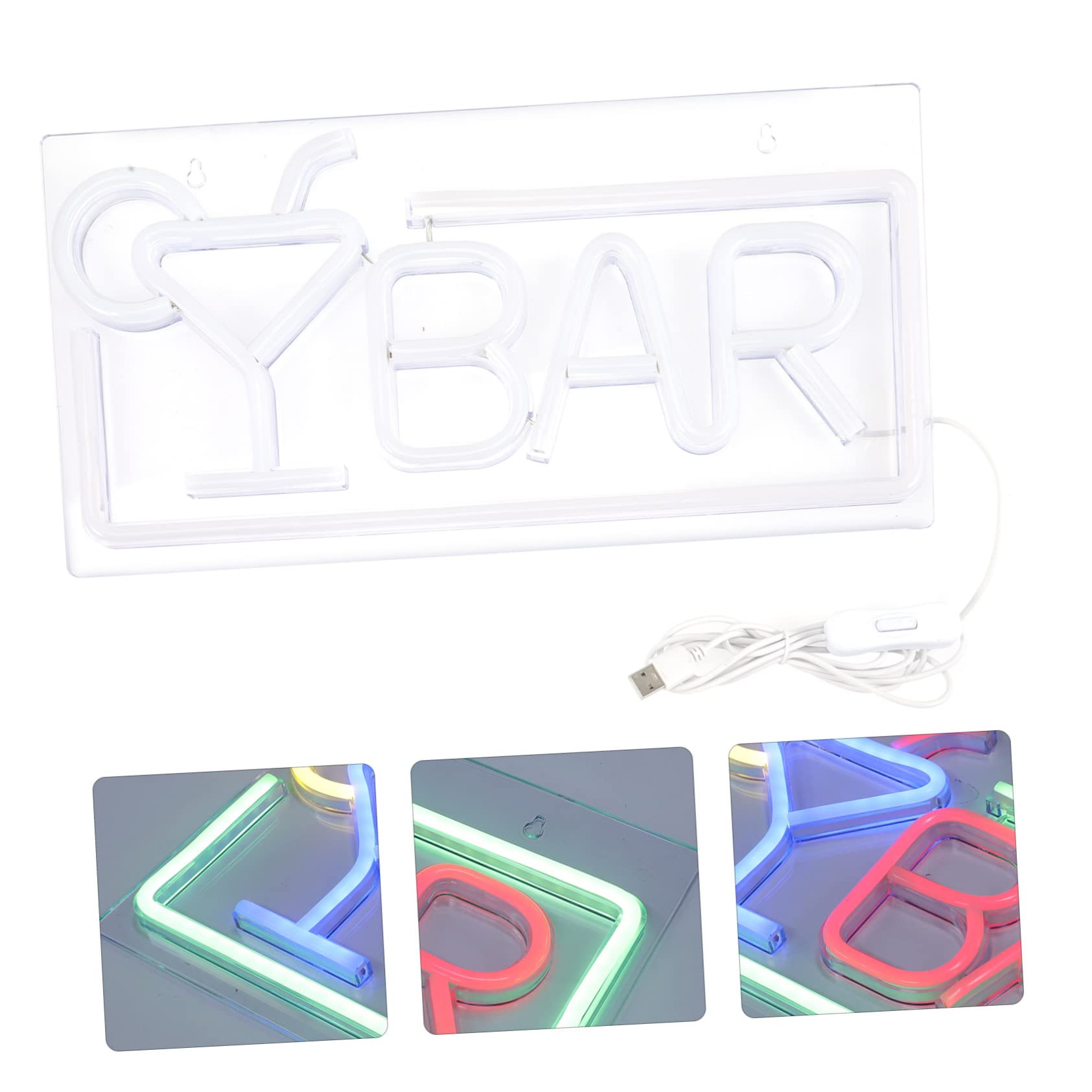 Alipis Acrylic LED Night Sign Light - Customizable Open Decoration for Clubs, Bars & Home Parties | Dimmable Atmosphere Lighting for Wall & Tabletop