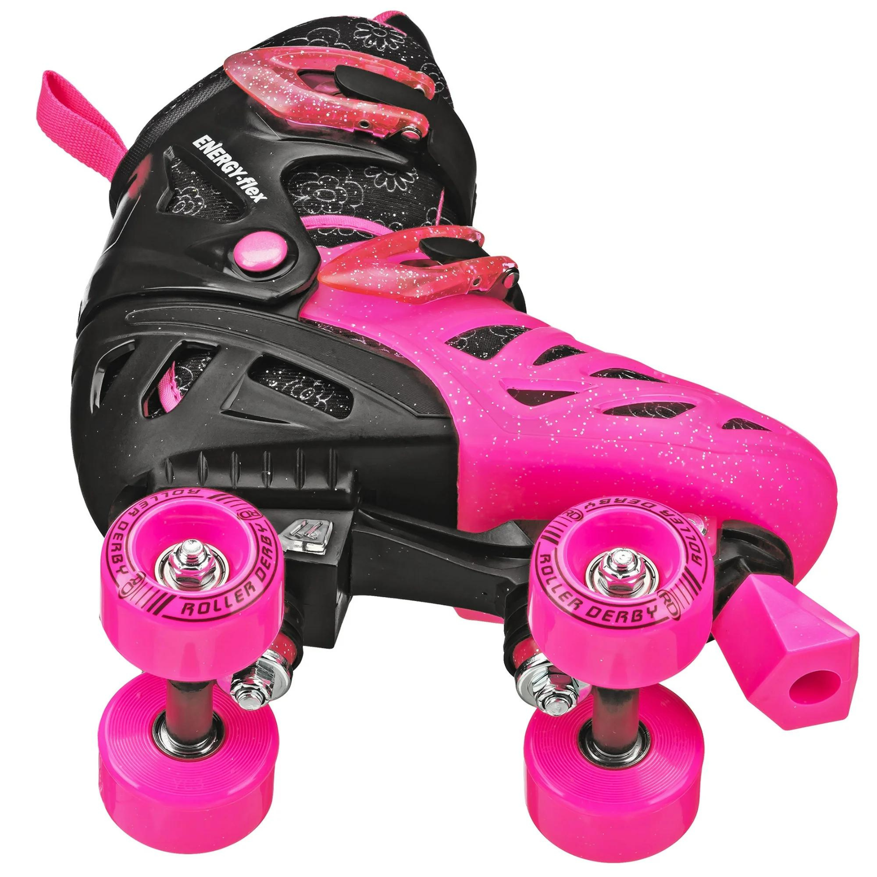 Trac Star Adjustable Roller Skates for Girls - Youth Quad Skates with Light-Up Wheels for Indoor & Outdoor Fun - Perfect for Birthday Gifts, Roller Rinks & Park Adventures