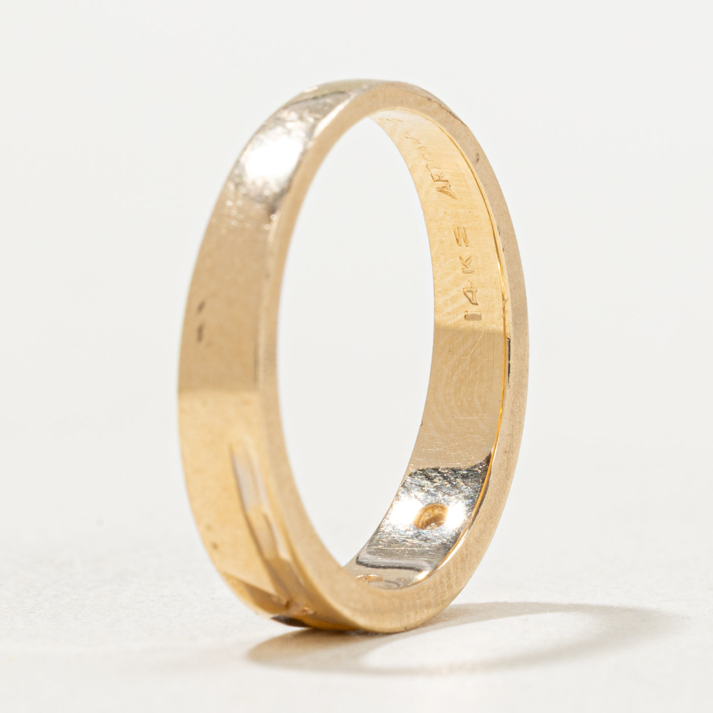 Three Stone Diamond Textured Wedding Band Ring | 0.015ctw | Size 5.5 | Perfect for Engagement, Anniversary & Bridal Jewelry Gifts