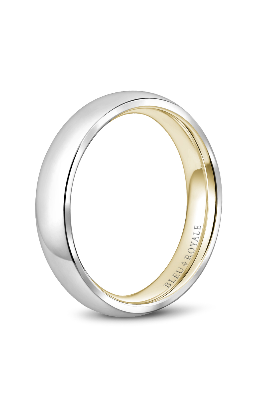 Bleu Royale Men's Wedding Band Ring - 14K White Gold Classic Comfort Fit Wedding Ring for Men - Perfect for Engagement, Marriage & Anniversary Gifts