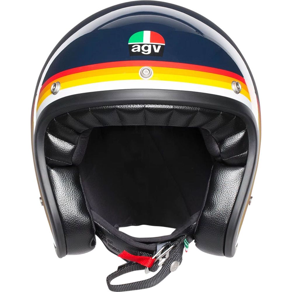 AGV X70 Motorcycle Helmet - Riviera Blue & Rainbow Iridescent Finish - DOT & ECE Certified for Safety - Perfect for Street Biking, Racing & Urban Commuting