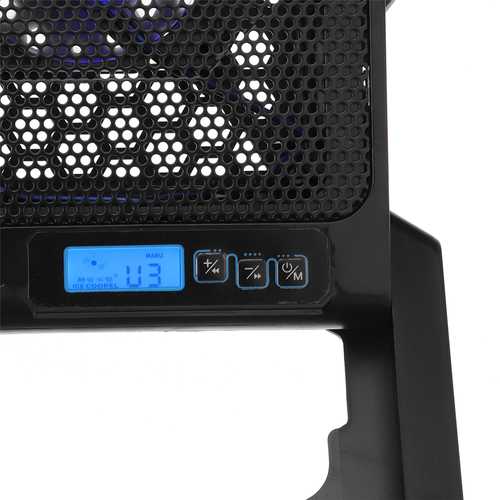 Adjustable Laptop Cooling Pad with 6 USB-Powered Fans for 12-15.6 Inch Notebooks - Portable Computer Stand for Gaming, Office & Home Use