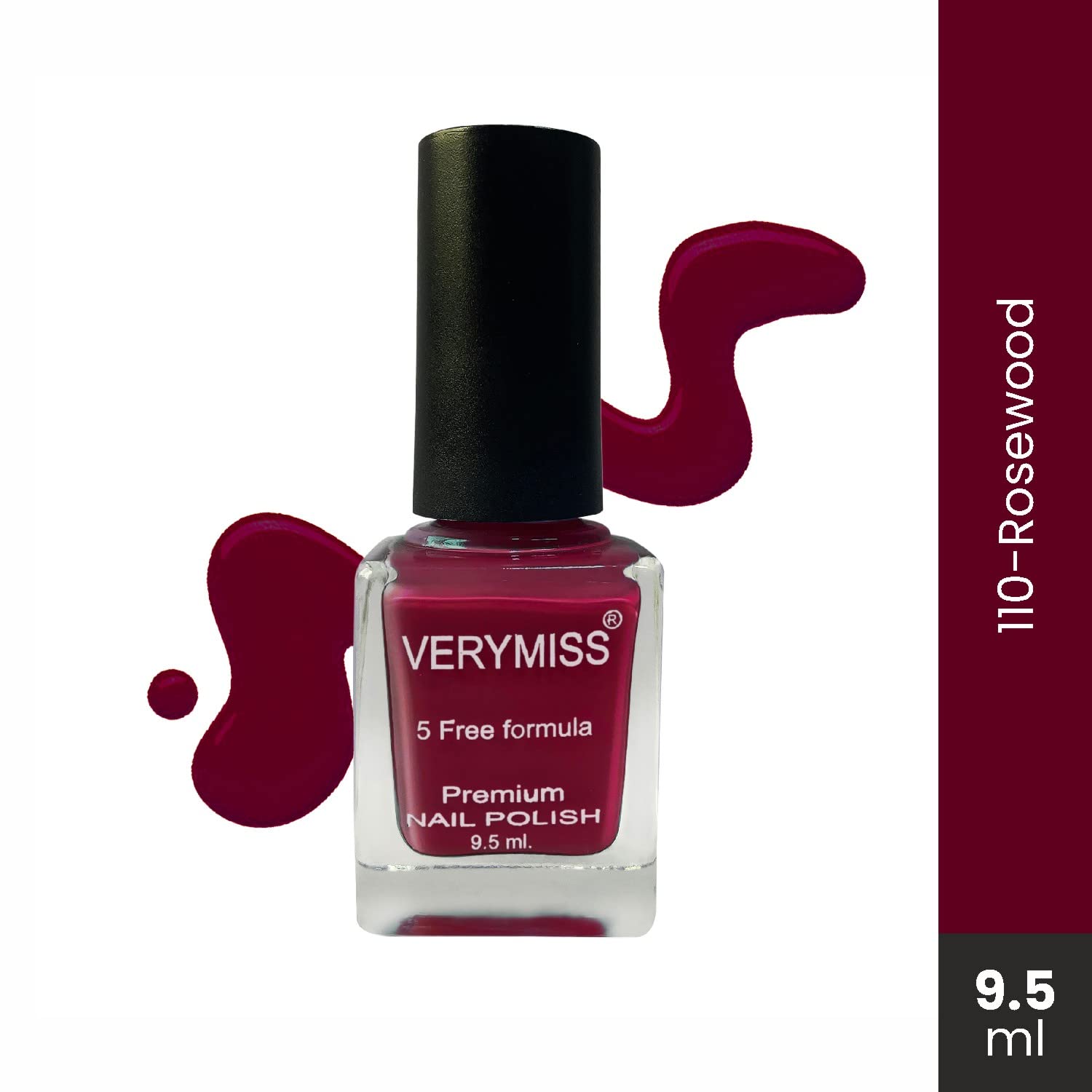 Verymiss Premium Nail Polish 9.5ml - Rosewood Color, Long Lasting & Non-Toxic Nail Lacquer for Women | Perfect for Daily Wear, Parties & Special Occasions