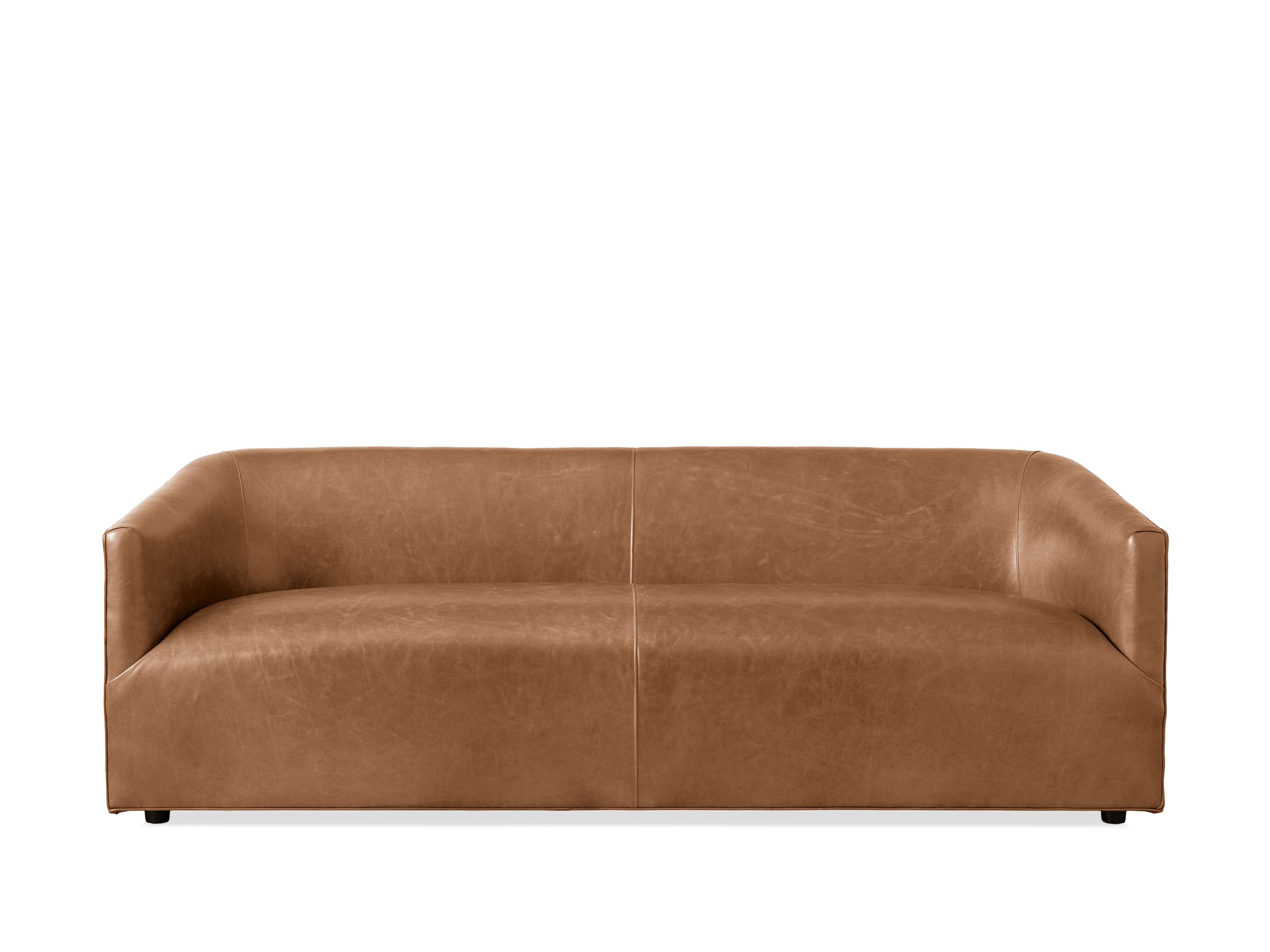 Ellison Genuine Leather Sofa - Modern 3-Seater Couch for Living Room, Home Theater & Office - Comfortable & Durable Furniture for Relaxing & Entertaining