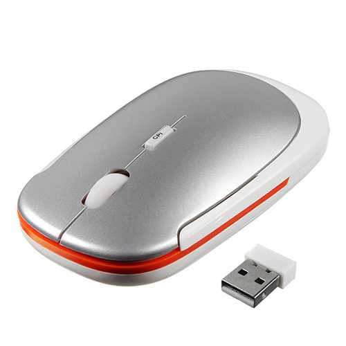 2.4GHz Ultra Slim Wireless Optical Mouse for PC & Laptop - Ergonomic USB Mouse for Office, Gaming, and Home Use