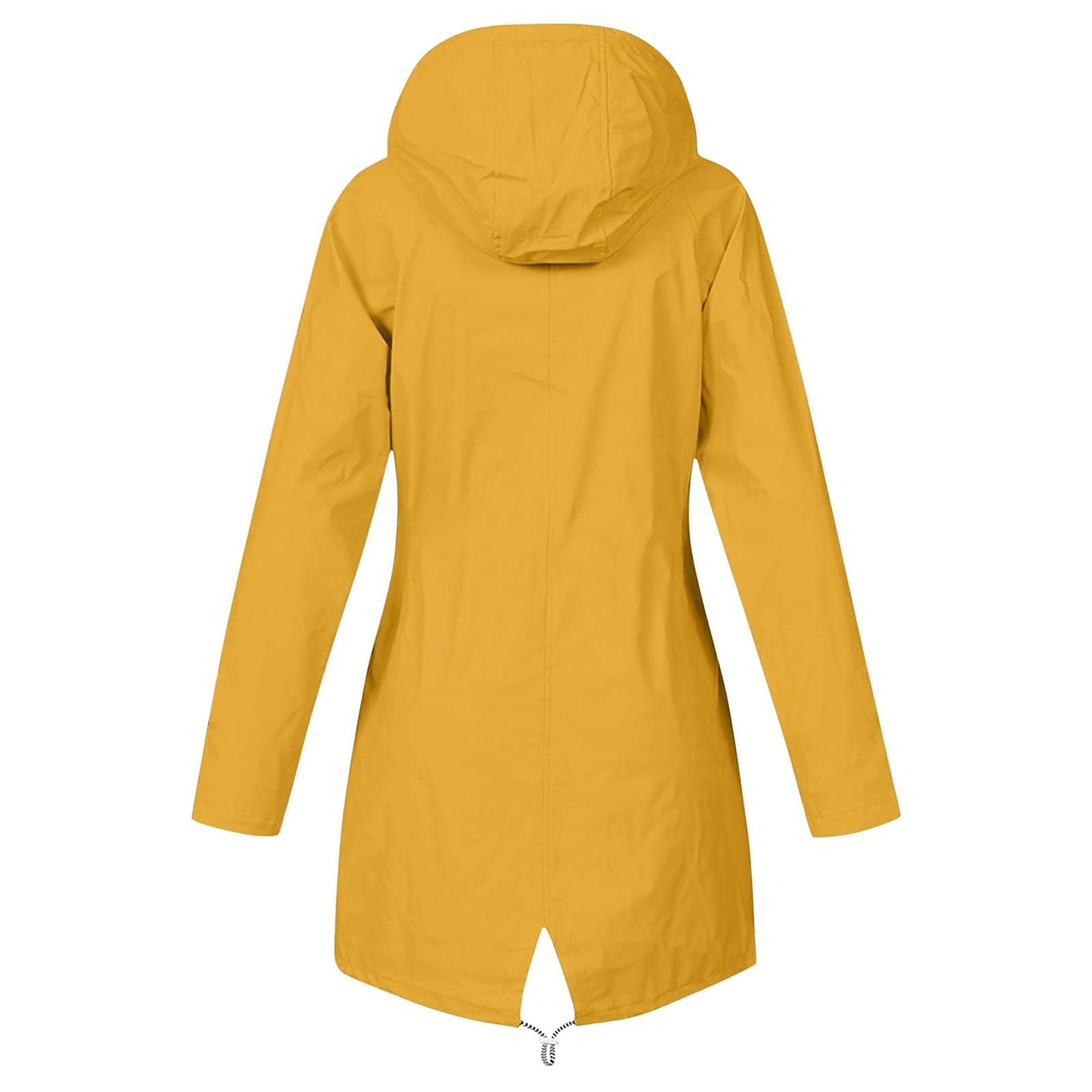 Women's Plus Size Waterproof Windproof Trench Coat - Long Lined Hooded Raincoat for Outdoor Travel, Commuting & Casual Wear