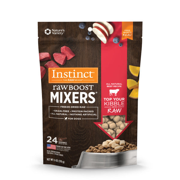 Premium Freeze-Dried All-Natural Beef Raw Mixers for Dogs - Raw Boost for All Life Stages - Perfect for Meal Toppers, Training Treats & Raw Diet Supplement