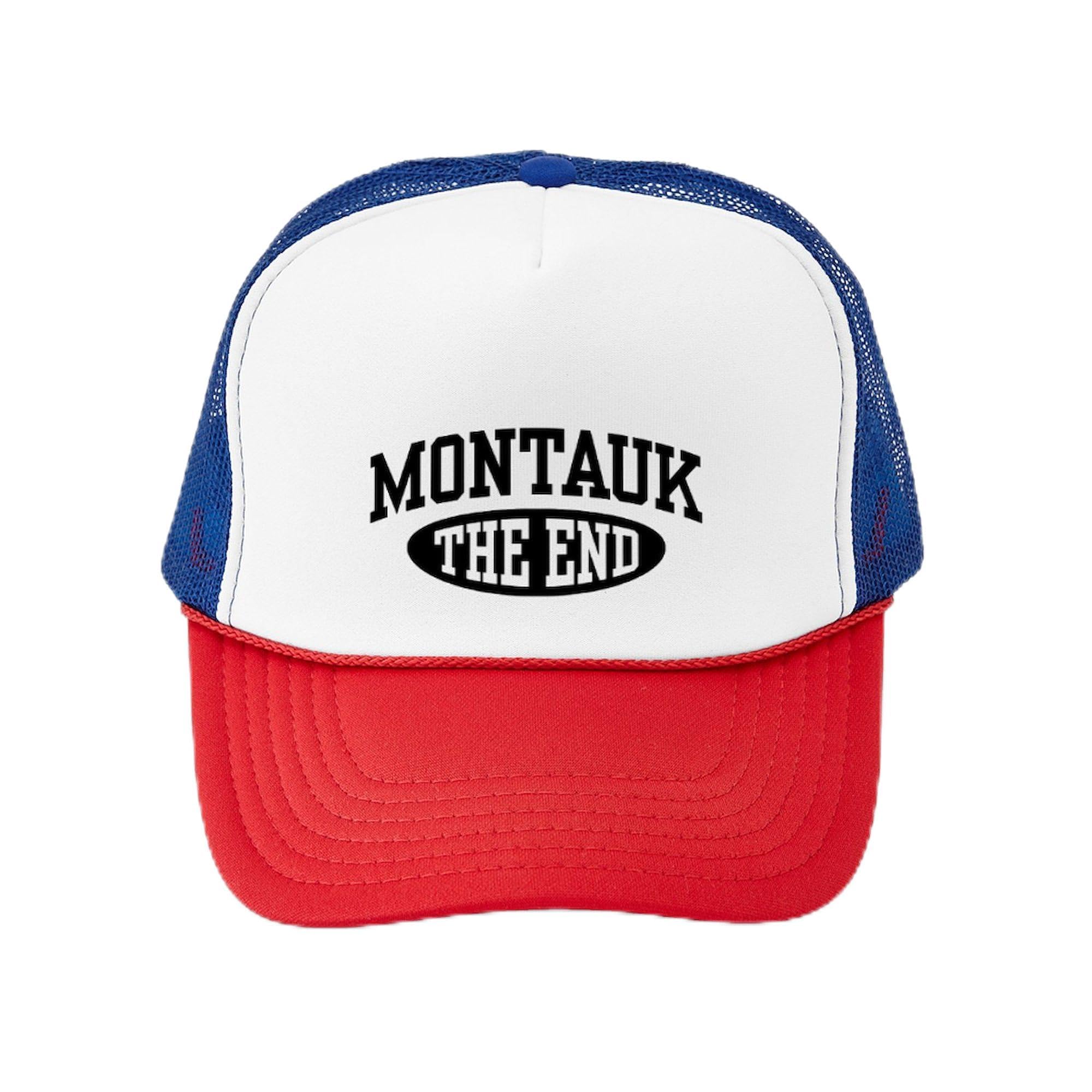 Montauk The End Adjustable Snapback Trucker Hat for Men & Women - Vintage Style Baseball Cap for Outdoor Activities, Fishing, and Beach Trips