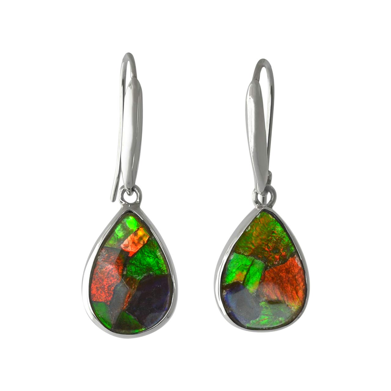 Starborn Ammolite Earrings for Women – Natural Gemstone Dangle Earrings, Elegant Gift for Her – Perfect for Parties, Weddings & Special Occasions