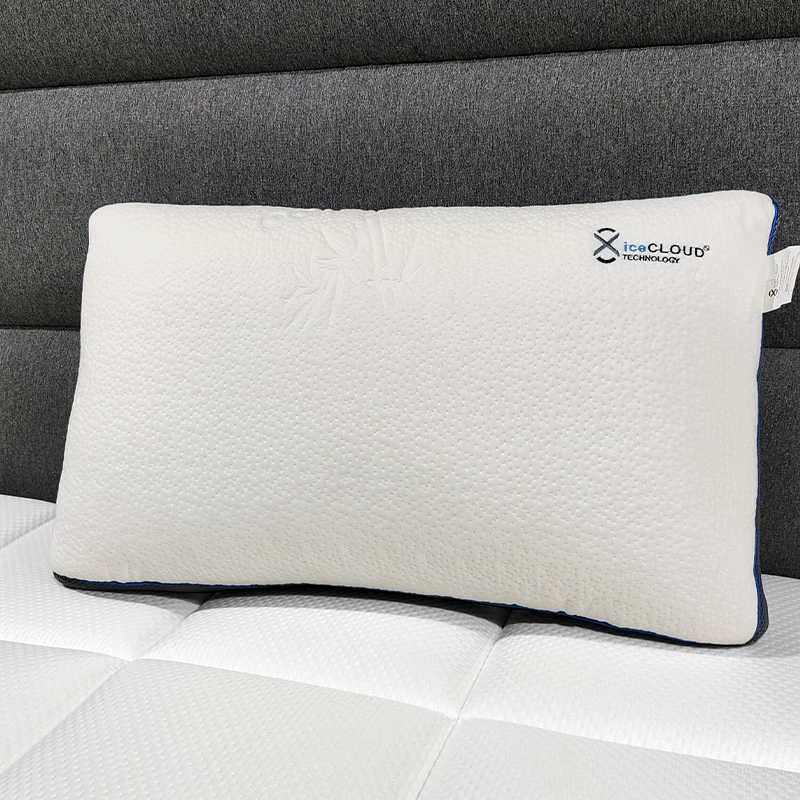Ice Cloud Pillow - Ultra Soft Cooling Gel Memory Foam Pillow for Neck Pain Relief & Better Sleep - Perfect for Side, Back & Stomach Sleepers - Home & Travel Use