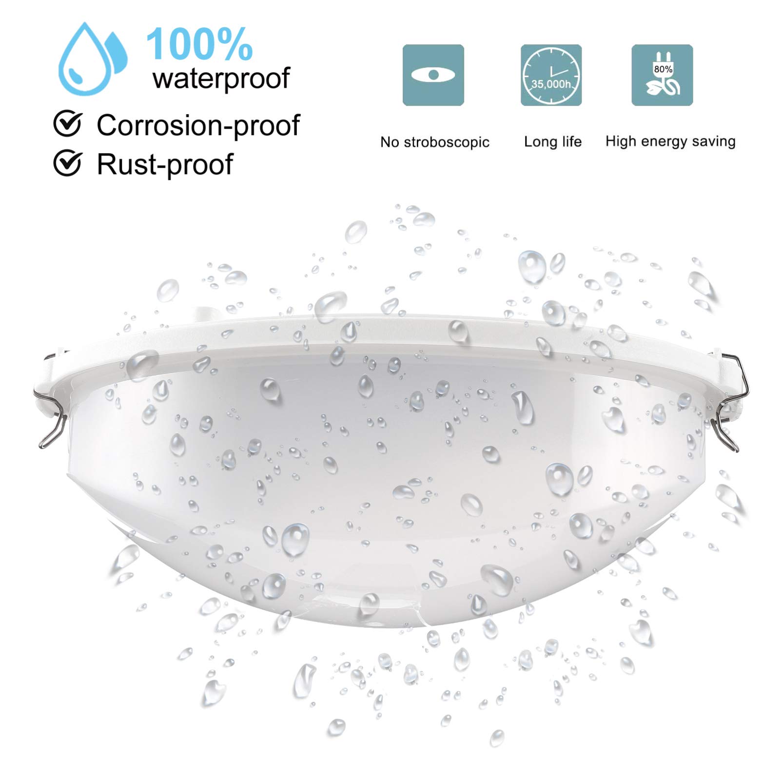Cabilock LED Sauna Light - Waterproof Steam Sauna Wall & Ceiling Lamp for Home Spa, Hot Tubs, Bedroom - Dimmable Anti-Light Bulkhead Lighting (Model S1023) | Perfect for Relaxation & Aromatherapy Sessions