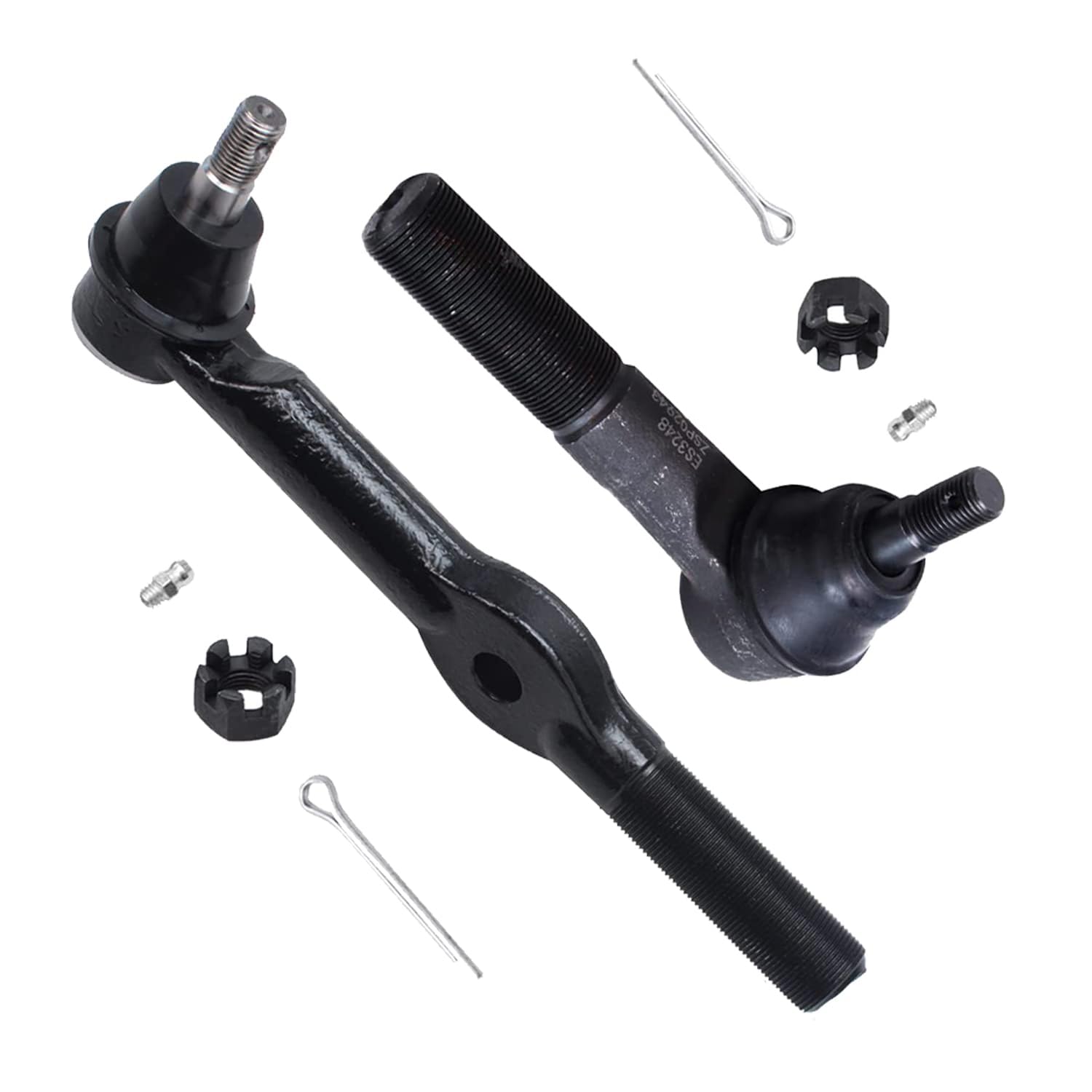 Detroit Axle 4WD Front 6-Piece Tie Rods Kit for 1994-1997 Dodge Ram 2500 3500 - 4 Inner & Outer Tie Rods with 2 Adjustment Sleeves (1995 1996 Replacement) | Heavy-Duty Steering System Upgrade for Off-Roading & Towing