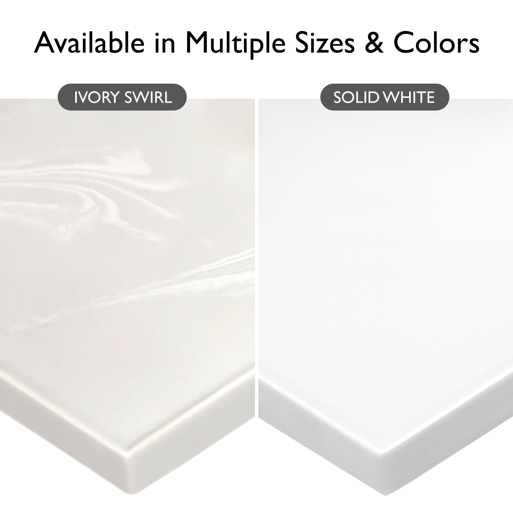 61 Inch White Cultured Marble Bathroom Vanity Top with Backsplash - Durable Modern Design for Home Renovation - Perfect for Master Bath & Powder Room Upgrades (Design House 597427)