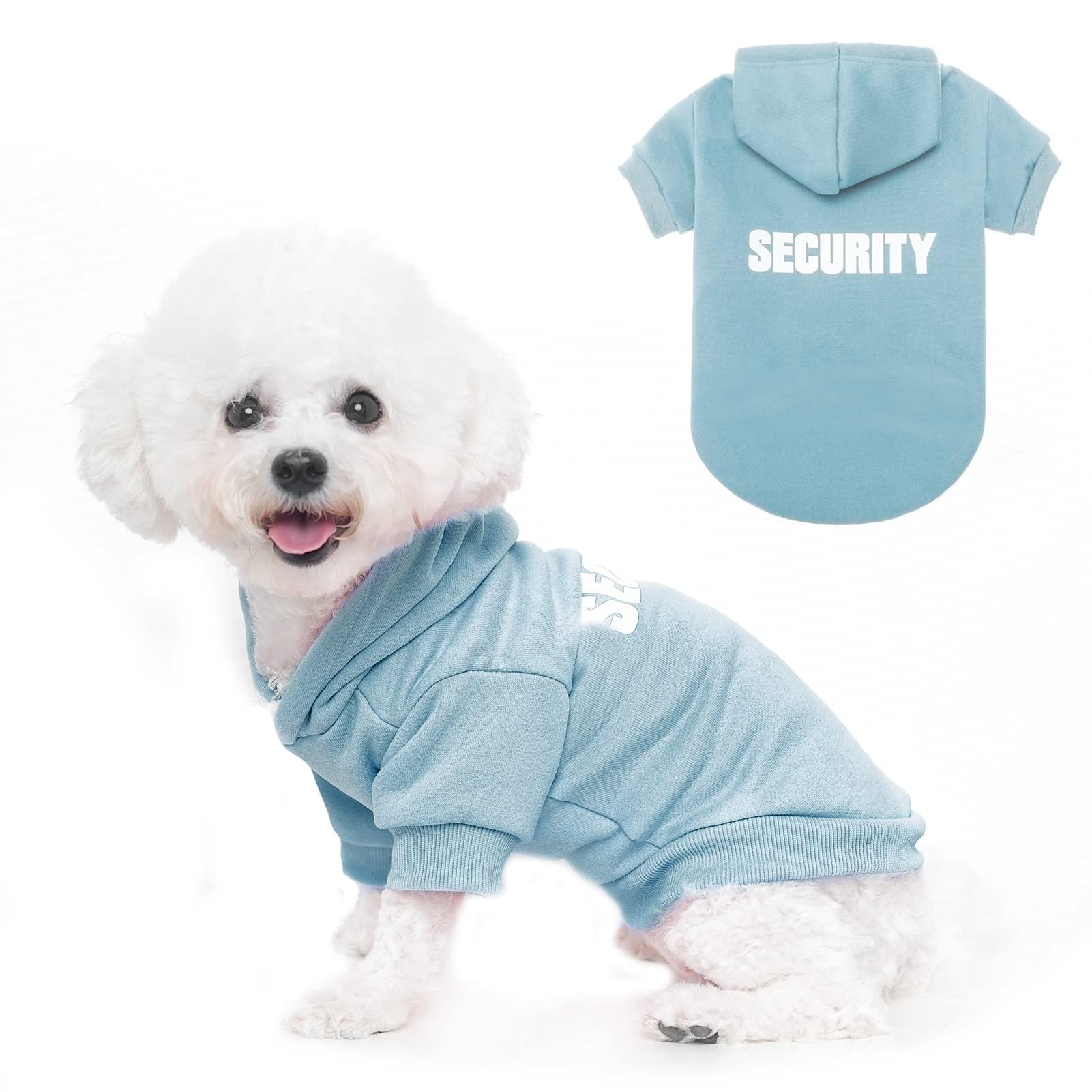 BINGPET Warm Fleece Dog Hoodie - Soft Brushed Winter Puppy Sweater with Hood, Cozy Pet Coat for Small Medium Dogs & Cats - Perfect for Cold Weather Walks & Indoor Comfort