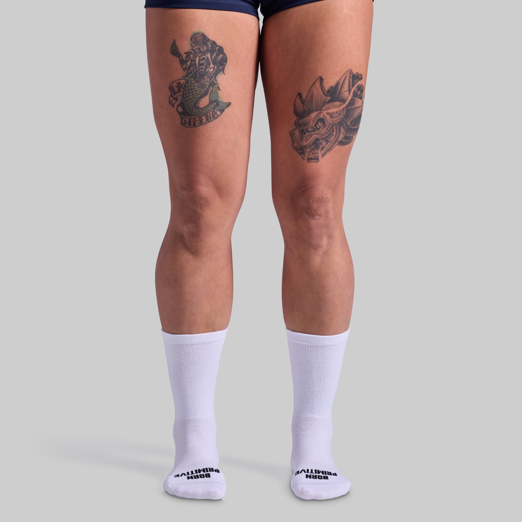 High-Performance Crew Socks for Men & Women - Moisture-Wicking Athletic Socks (White) - Ideal for Running, Gym Workouts & Everyday Comfort