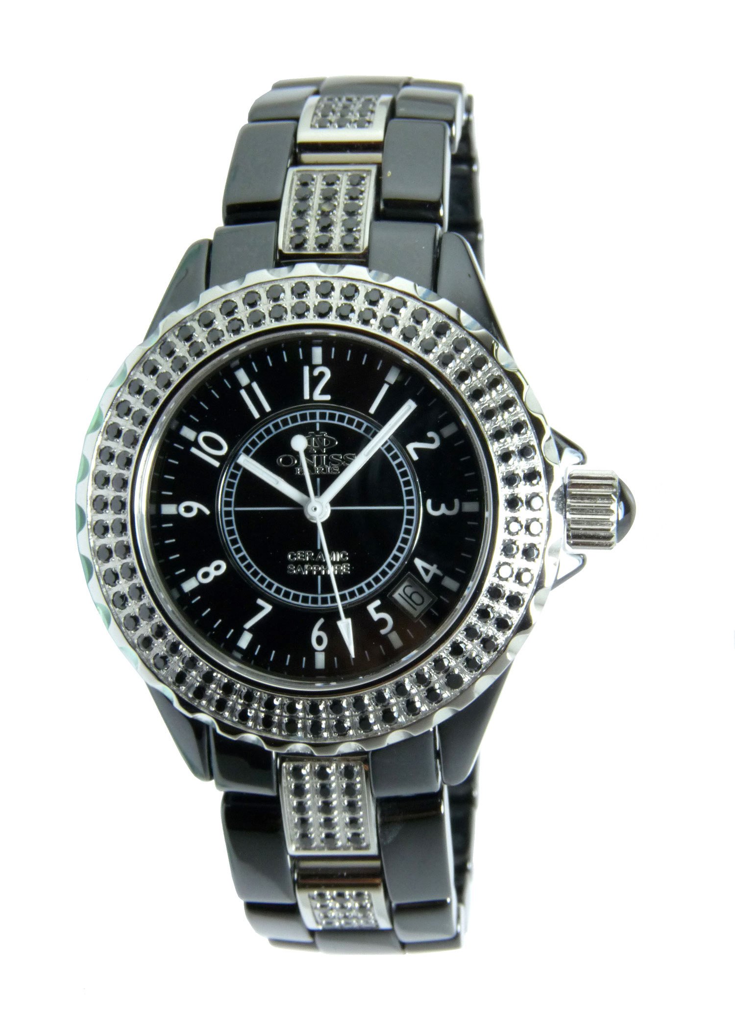 Oniss Paris Women's Ceramica OMG Swiss Collection Black Watch ON8891-L BLK/BLK - Elegant Timepiece for Business, Casual & Special Occasions
